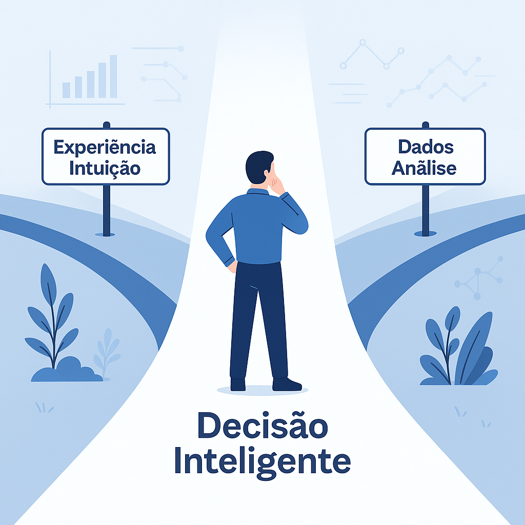 Decisão baseada em dados - gráfico ilustrativo